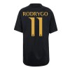 Maglia ufficiale Real Madrid Rodrygo 11 Alternativa 2023-24 per Bambino